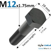 تصویر پیچ آچارخور خشکه قطر M12 گرید 8.8 نیم رزوه Bolt M12 x 1.75 mm Grade 8.8 Partially Threaded