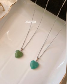 تصویر گردنبندسنگ قلب شب‌نما Stone necklace