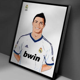 تصویر تابلو دیواری کریستیانو رونالدو رئال مادرید - 20*20 / 8mm cristiano ronaldo poster