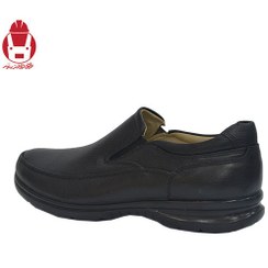 تصویر کفش تمام چرم مردانه فرزین مدل گریدر بدون بند کد 7565 ا Farzin men's leather shoes, grader model Farzin men's leather shoes, grader model