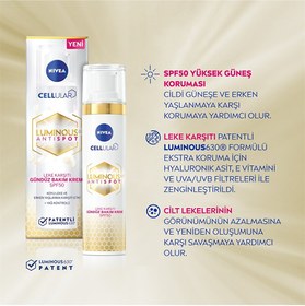 تصویر لوسیون و کرم زنانه رنگارنگ برند Nivea W2JF48Z8 Luminous 630 Leke Karşıtı Gündüz Bakım Kremi 40 Ml