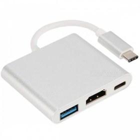 تصویر تبدیل Type-C به HDMI و USB 3.0 