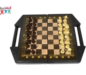 تصویر شطرنج و تخته نرد مغناطیسی دسته دار 
