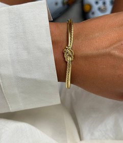 تصویر بنگل طرح گره - طلایی 