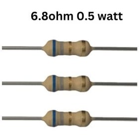 تصویر مقاومت 6.8 اهم(±%5) ۱/2 وات 