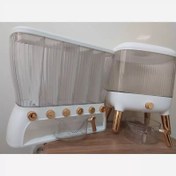 تصویر ست جا حبوباتی و جا برنجی پایه طلایی مناسب جهیزیه 