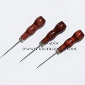 تصویر درفش چرم دوزی دسته چوبی نوک تیز 