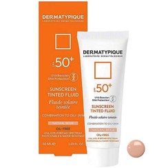 تصویر ضد آفتاب رنگی پوست چرب درماتیپیک SPF50حجم50 میل 