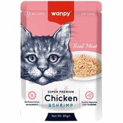 تصویر پوچ گربه ونپی طعم مرغ و میگو 85 گرم (انگلیسی نویس) Wanpy Cat chicken shrimp 85g