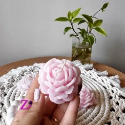 تصویر شمع فانتزی گل صد پر 