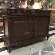 تصویر جاکفشی چوبی مدل 17734 دو درب سه کشو 