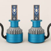 تصویر هدلایت D300 برند MZM رنگ سفید بسته 2 عددی با 12 ماه گارانتی - پایه / دورنگH7 D300 MZM