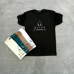 تصویر تیشرت مردانه نخ پنبه سایز XL و 3XL رنگ نسکافه ای و کرم 