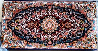 تصویر پشتی نقشه ارکیده سرمه ای poshti sormeiy