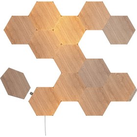 تصویر پنل روشنایی هوشمند ۱۳ قطعه Nanoleaf Elements Smarter Kit Wood Look 