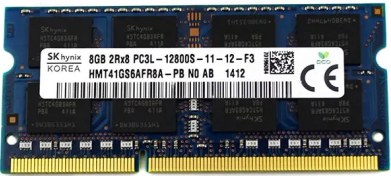 تصویر رم لپ تاپ استوک هاینیکس 8 گیگابایت DDR3-pc3L فرکانس 1600(12800) مگاهرتز SKhynix 8G