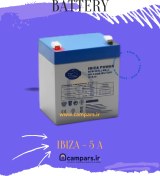 تصویر باتری دزدگیر 5 آمپر ایبیزا IBIZA POWER VRLA AGM BATTERY 12V 5A