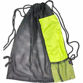 تصویر مش بگ شنا مشکی-فسفری آکوا اسپرت مدل zebra2 Zebra2 large mesh bag