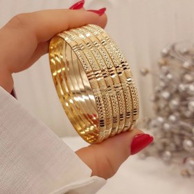 تصویر النگو طلا روس ظریف مدرن زنانه - مدل 