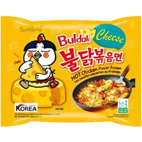 تصویر نودل پاکتی سامیانگ مدل پنیری 135 گرمی – بسته 5 عددی Samyang Korean Cheese Hot Chicken Flavor Ramen Noodle 135 gr