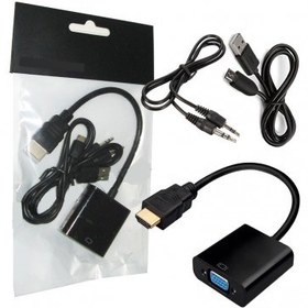 تصویر تبدیل HDMI به VGA پاور دار اینت ENET Convert HDMI to VGA power supply ENET