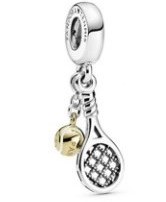 تصویر چارم آویز راکت و توپ تنیس دو رنگ پاندورا Pandora Tennis Racket & Ball Dangle Charm