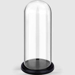 تصویر گلدان شیشه فلکسی قطر ۱۰ ارتفاع ۲۰ با کفی سفید ضخیم 