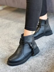 تصویر نیم بوت زنانه/دخترانه شیک زیره پیو طبی کیفیت عالی خوشپا و راحت - مشکی / Women's shoes