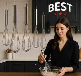 تصویر همزن استیل 35 سانت بست 