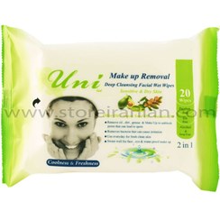 تصویر دستمال مرطوب پاک کننده آرایش پوست های خشک و حساس یونی لد Uniled Sensitive and Dry Skin Make Up Remover Wet Wipes