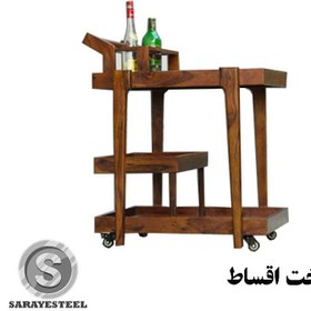 تصویر ترولی چوبی مدل TROLLEY-CH 02654 