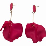 تصویر گوشواره گلبرگ صورتی 