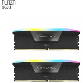 تصویر رم دسکتاپ DDR5 دو کاناله 6000 مگاهرتز CL40 کورسیر مدل VENGEANCE RGB ظرفیت 64 گیگابایت 