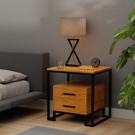 تصویر میز پاتختی مدل آریسا - سفید 