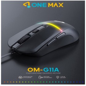 تصویر موس گیمینگ وان مکس مدل OM-G11A MOUSE GAMING WIRED ONEMAX OM-G11A