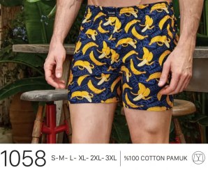 تصویر شورت پادار دکمه دار طرح دار مردانه براک مدل 1098 