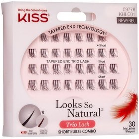 تصویر مجموعه سه‌تایی مژه‌های کوتاه هات کوتور با 30 قطعه رنگ مشکی برند kiss 30-Piece Haute Couture Short Combo Trio Eyelashes Black