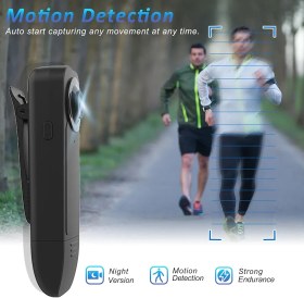 تصویر دوربین بادی کمرا کوچک و حرفه‌ای Mini Body Camera 1080P Mini Body Camera 1080P