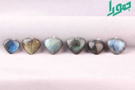 تصویر مدال لابرادوریت قلبی تراش دست 