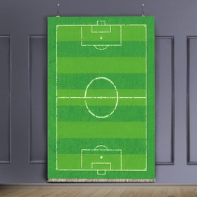 تصویر فرش چاپی طرح زمین فوتبال کد h527 