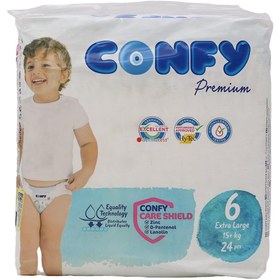 تصویر پوشک کانفی سایز 6 بسته 24 عددی ا Confy diaper Size 6 Pack Of 24 Confy diaper Size 6 Pack Of 24