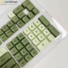 تصویر مجموعه کامل کیکپ طرح Matcha کیبورد مکانیکال Matcha PBT DoubleShot XDA Keycaps Full Set 