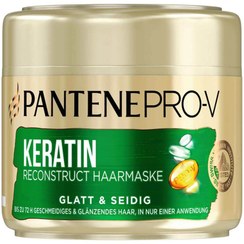 تصویر ماسک مو صاف کننده پنتن مدل Glatt And Seidig مناسب موهای خشک و وز شده ا Pantene Pro Glatt & Seidig Mask 300ml Pantene Pro Glatt & Seidig Mask 300ml