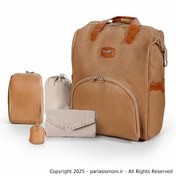 تصویر کوله پشتی لوازم نوزاد ببتو مدل لوکاس Lucas چرمی - قهوه ای Bebetto Lucas Leather Baby Diaper Backpack