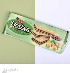 تصویر ویفر هوش بش با کارامل فندق 142 گرم hosbes wafer with hazelnut caramel 142g