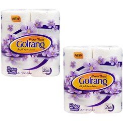 تصویر گلرنگ دستمال حوله 2 قلو 