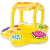 تصویر تیوپ شورتی حلقه شنا کودک اینتکس با سایه بان INTEX 