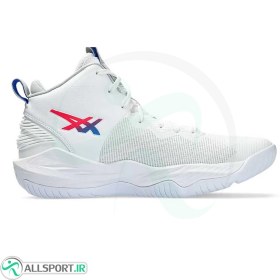 تصویر کفش کتونی ساق بلند والیبال بسکتبال اسیکس مدل نواسورژ asics NOVA SURGE 2023 کیفیمستر کوالیتی ویتنام رنگ قرمز و سفید 