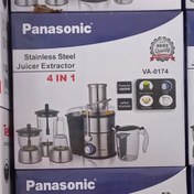 تصویر آبمیوه گیری پاناسونیک مدل VA-0174 ۴ کاره با تیغه طلایی و پایه استیل 