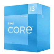 تصویر پردازنده کامپیوتر اینتل مدل Core i3-12100F Alder Lake Tray Intel Core i3-12100F Alder Lake Tray Computer Processor